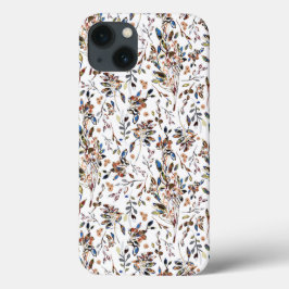 Elegante Blätter Berries Weißes Wasserfarben Case-Mate iPhone Hülle