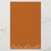 Elegante Blätter Deep Orange Hochzeit im Herbst Ei (Rückseite)
