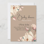 Elegante Blätter der Magnolia-Blume Einladung (Vorderseite)