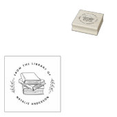 Elegante Blätter, die aus der Bibliothek von Gummistempel (Stempel)