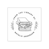 Elegante Blätter, die aus der Bibliothek von Gummistempel (Prägung)