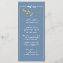 Elegante Blätter. Einfaches klassisches Blue Weddi