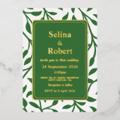 Elegante Blätter Einladung (Vorderseite)