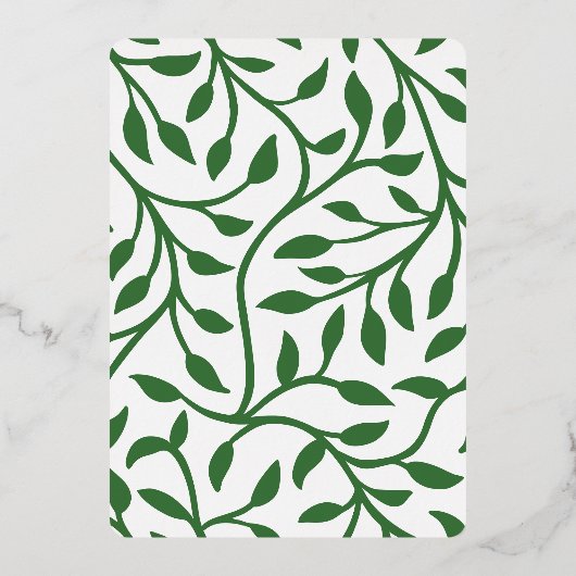 Elegante Blätter Einladung (Rückseite)