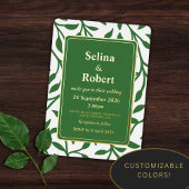 Elegante Blätter Einladung