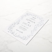 Elegante Blätter Einladung zur Hochzeitsreise (Gedreht)