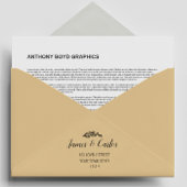 Elegante Blätter Familienname Rückgabeadresse Permastempel