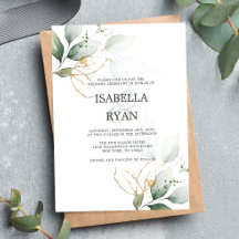 ELEGANTE Blätter Foliage Gold Watercolor WEDD