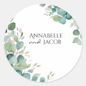 Elegante Blätter für Aquarellfarben Sticker (Vorderseite)