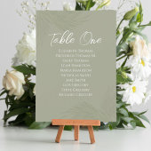 Elegante Blätter für Hochzeiten Tischnummer Green 