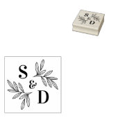 Elegante Blätter für Hochzeitsgrau Gummistempel (Stempel)