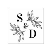 Elegante Blätter für Hochzeitsgrau Gummistempel (Prägung)