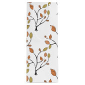 Elegante Blätter Geschenktüte Für Weinflaschen (Rückseite)