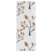 Elegante Blätter Geschenktüte Für Weinflaschen (Vorderseite)