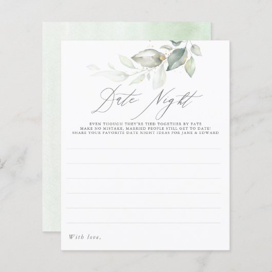 Elegante Blätter Goldene Landschaft (Vorne/Hinten)