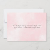 Elegante Blätter Grüne Pink Wasserfarbe Vielen Dan Dankeskarte (Rückseite)