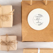 Elegante Blätter Handmade mit Liebe Individuelle N Permastempel