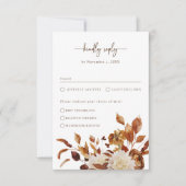 Elegante Blätter Herbst RSVP Karte (Vorderseite)