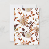 Elegante Blätter Herbst RSVP Karte (Rückseite)