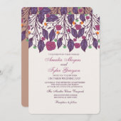 Elegante Blätter Hochzeit Einladungen (Vorne/Hinten)