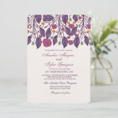 Elegante Blätter Hochzeit Einladungen (Stehend Vorderseite)