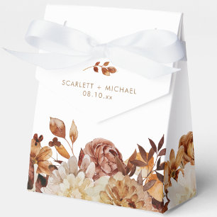 Elegante Blätter Hochzeit Geschenkschachtel