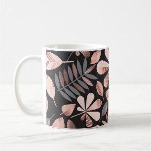 Elegante Blätter im Herbst: Pastellgeometrisch Kaffeetasse
