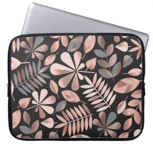 Elegante Blätter im Herbst: Pastellgeometrisch Laptopschutzhülle