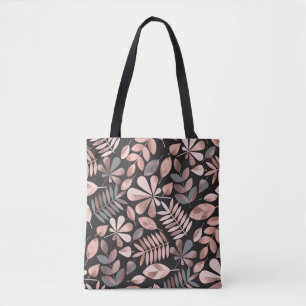 Elegante Blätter im Herbst: Pastellgeometrisch Tasche