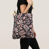 Elegante Blätter im Herbst: Pastellgeometrisch Tasche (Von Nahem)