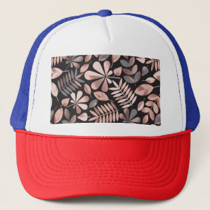 Elegante Blätter im Herbst: Pastellgeometrisch Truckerkappe