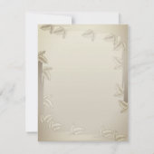 Elegante Blätter in Gold-Hochzeit speichern die Da Einladung (Rückseite)