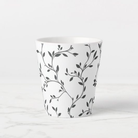 Elegante Blätter Milchtasse (Vorderseite)