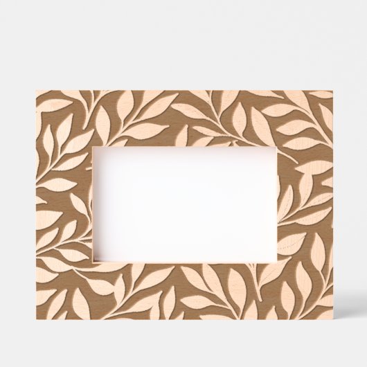 Elegante Blätter mit floraler Note Moderner Chic Geätzte Rahmen (Vorderseite)