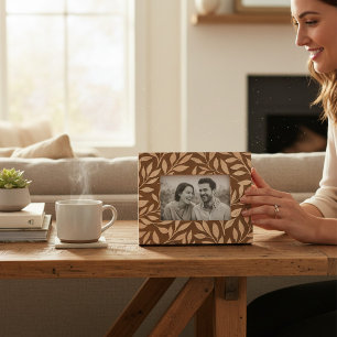 Elegante Blätter mit floraler Note Moderner Chic Geätzte Rahmen