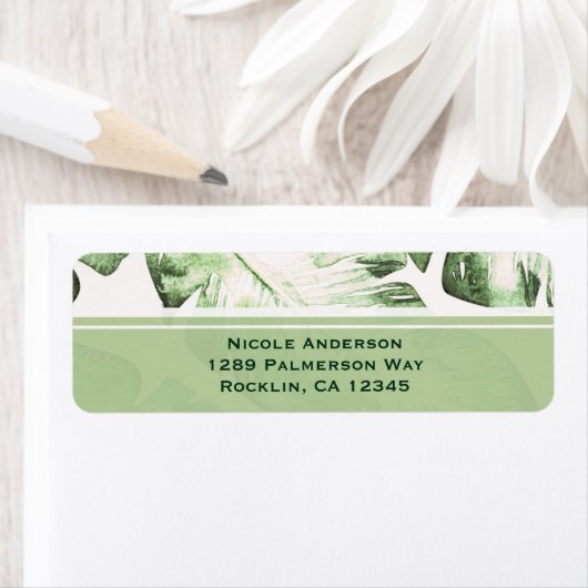 Elegante Blätter mit Hochzeiten von White Green Tr (Insitu)