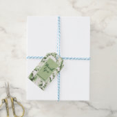 Elegante Blätter mit Hochzeiten von White Green Tr Geschenkanhänger (Mit Garn)