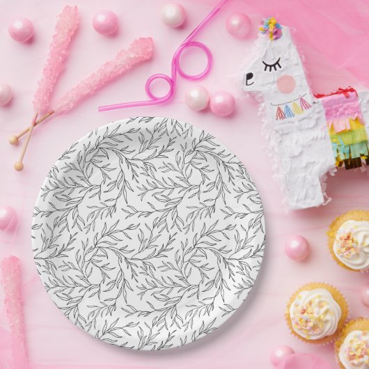 Elegante Blätter Pappteller (Party)
