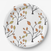 Elegante Blätter Pappteller (Vorderseite)