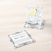 Elegante Blätter, Ratschläge und gute Wünsche Rechteckiger Pappuntersetzer (Vor Ort)