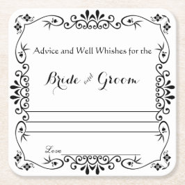 Elegante Blätter, Ratschläge und gute Wünsche Rechteckiger Pappuntersetzer