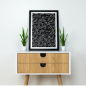 Elegante Blätter schwarz-weiß Poster