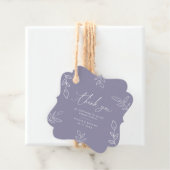 Elegante Blätter Soft Violet Vielen Dank für Ihre  Geschenkanhänger (Beispiel)