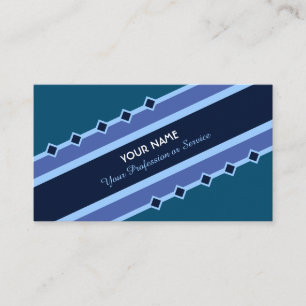 Elegante, blau gestreifte Visitenkarte