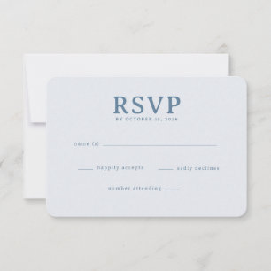 Elegante Blau-Graue RSVP-Karte RSVP Karte