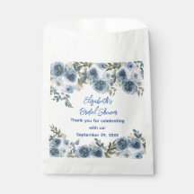 Elegante Blau-Weiße Florale Hochzeitsdusche