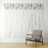 Elegante blaue abstrakte Berge Wandteppich (Beispiel (Horizontal))