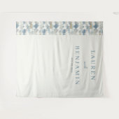 Elegante blaue abstrakte Berge Wandteppich (Vorderseite (Horizontal))