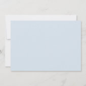 elegante blaue Aquarellblüte Einladung zur Hochzei (Rückseite)