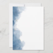 Elegante Blaue Aquarellfarben Bläserne muslimische Einladung (Rückseite)